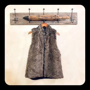 🪘3/$35 Sweater Faux Fur Zip-Up Vest-XL
